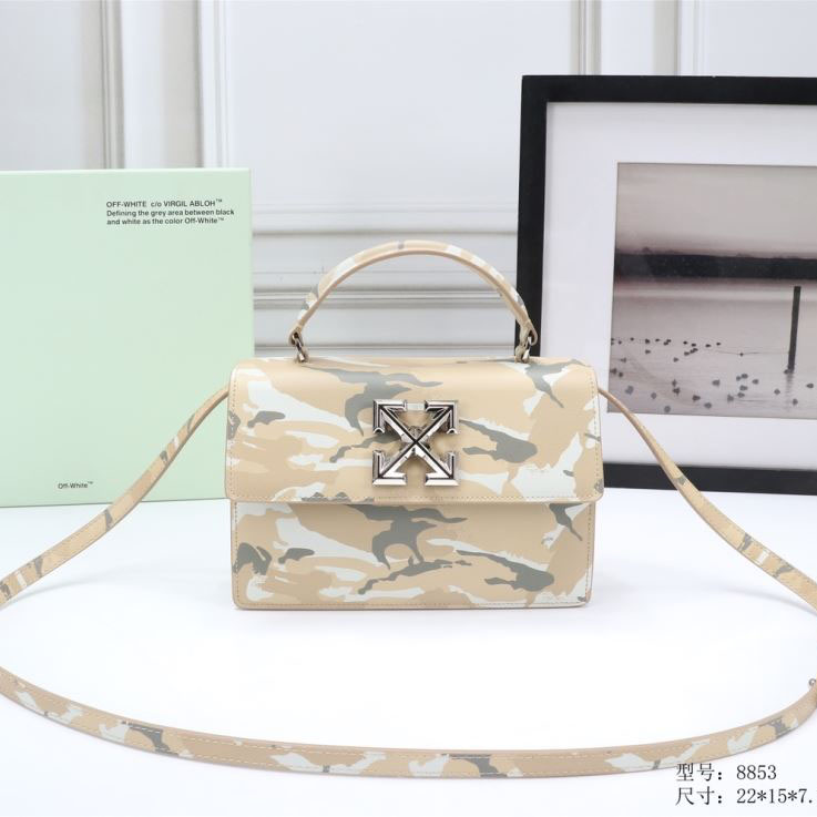 Off White Top Handle Bags - Click Image to Close